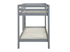 Stapelbed Anicet Ii - 2 X 90X 190 Cm - Massief Grenen - Grijs-Vente-unique Clearance