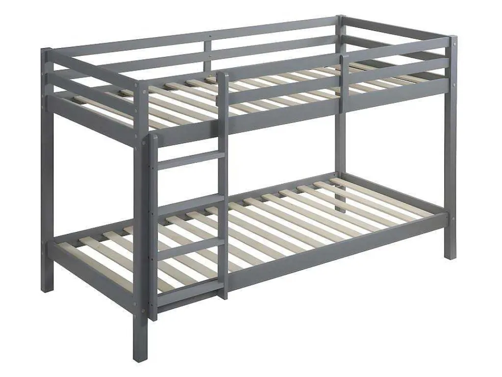 Stapelbed Anicet Ii - 2 X 90X 190 Cm - Massief Grenen - Grijs-Vente-unique Clearance