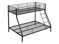 Stapelbed Elevatio Iv - 90 En 140 X 190 Cm - Staal - Zwart-Vente-unique Best