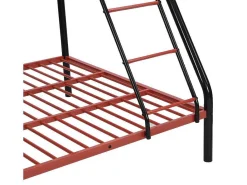 Stapelbed Elevatio Iv - 90 En 140 X 190 Cm - Staal - Zwart En Rood + Matras-Vente-unique Hot