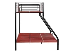 Stapelbed Elevatio Iv - 90 En 140 X 190 Cm - Staal - Zwart En Rood + Matras-Vente-unique Hot