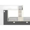 Stapelbed Juanito Met Ingebouwde Kast - 2 X 90 X 190 Cm - Wit, Eiken En Antraciet-Vente-unique Discount