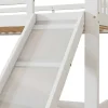 Stapelbed Voor Kinderen 140X200Cm - Met Opbergtrap En Glijbaan - Wit-ModernLuxe Online