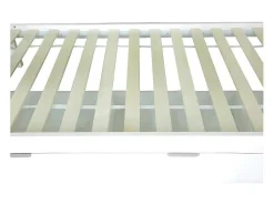 Stapelbed 90X200Cm - Grenenhout En Mdf Structuur - Met Glijbaan En Opbergtrap - Een Grote Lade Onder Het Bed - Wit-ModernLuxe Best