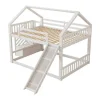 Stapelbedden 140 X 200 Cm - Mdf Hout - Opbergtrap En Glijbaan - Wit-Vente-unique Hot