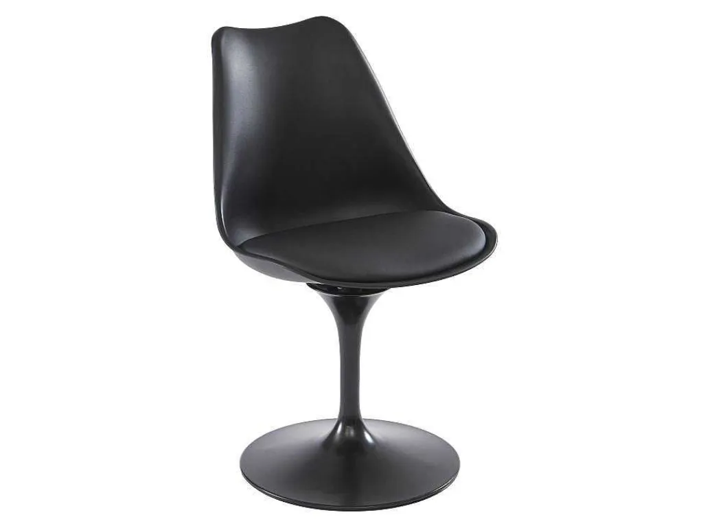 Stoel In Polypropeen, Kunstleer En Metaal - Zwart - Xafy-Vente-unique Sale