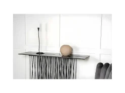 Stone Sidetable 37X130 Cm Glas Zwart Marmor Decor.-Furniture Fashion