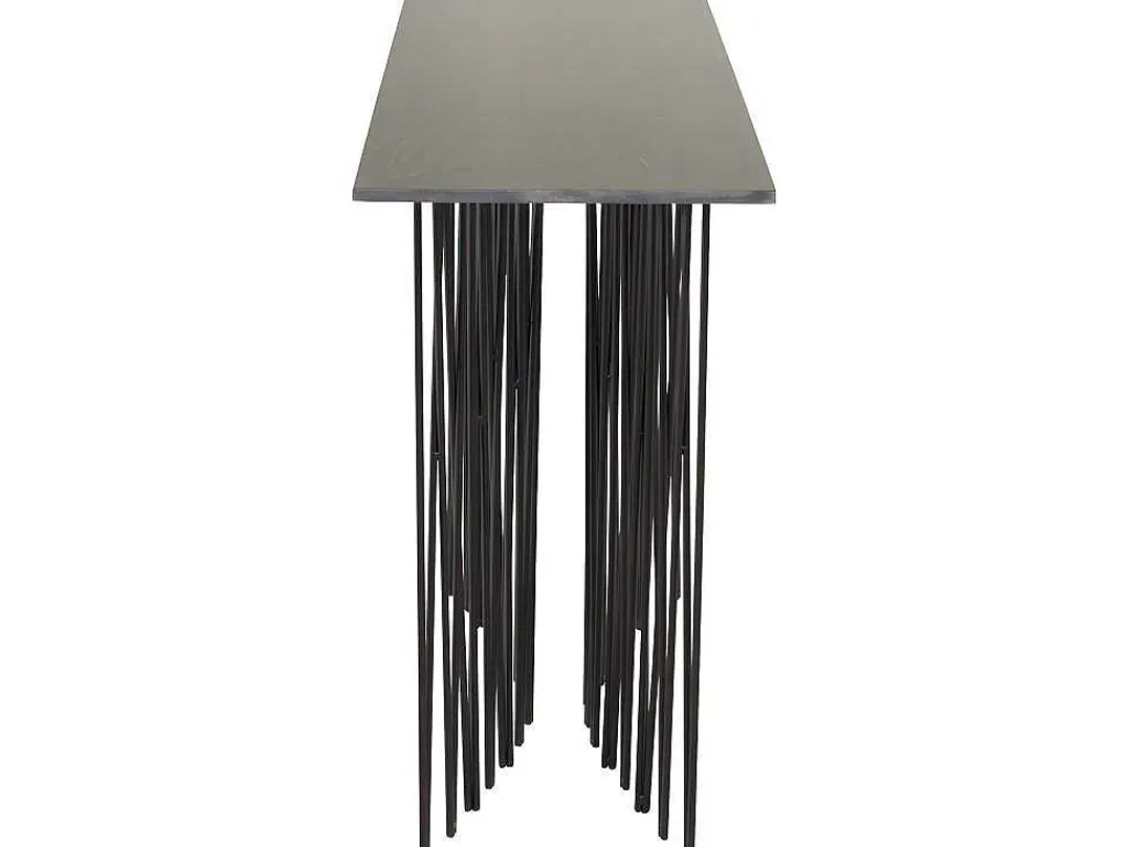 Stone Sidetable 37X130 Cm Glas Zwart Marmor Decor.-Furniture Fashion