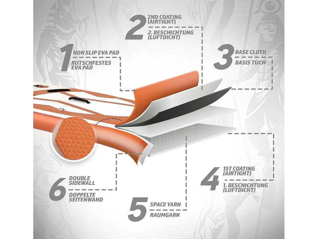 Sup Board Bastet 366 Cm - Rose Goud - Incl. Accessoires-Vente-unique Hot