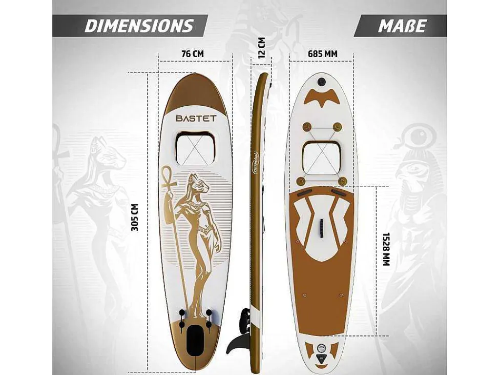 Sup Board Gold Ra 305 Cm - Goud - Incl. Accessoires-Vente-unique Online