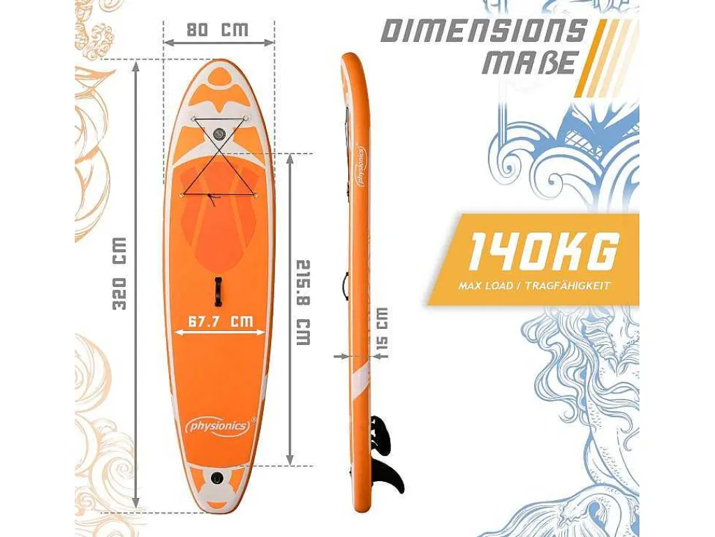Sup Board Kraken 320 Cm - Oranje - Incl. Accessoires-Vente-unique Sale