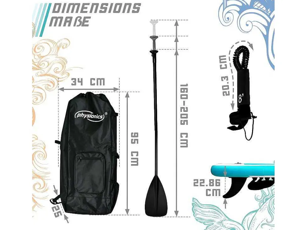 Sup Board Nymphe 305 Cm - Mintgroen - Incl. Accessoires-Vente-unique Clearance