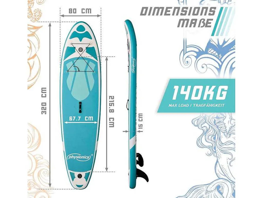Sup Board Nymphe 320 Cm - Mintgroen - Incl. Accessoires-Vente-unique Discount
