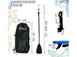 Sup Board Poseidon 320 Cm - Blauw - Incl. Accessoires-Vente-unique Online