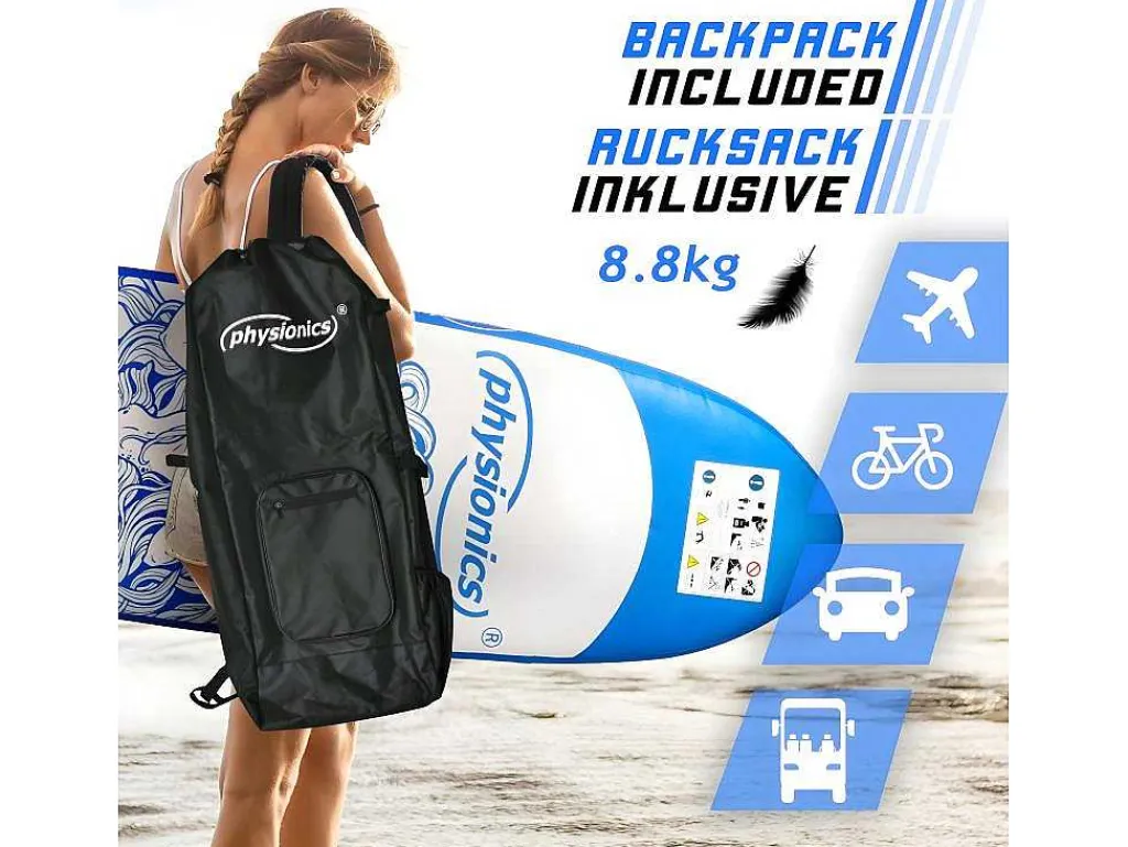 Sup Board Poseidon 366 Cm - Blauw - Incl. Accessoires-Vente-unique Sale