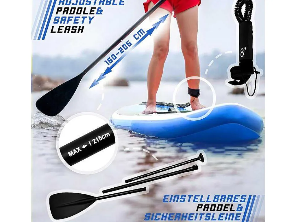 Sup Board Poseidon 305 Cm - Blauw - Incl. Accessoires-Vente-unique Discount