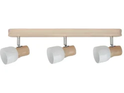 Svantje Plafondlamp, Eik, Chroom, Wit, 50X15X15 Cm,-EPIKASA Discount