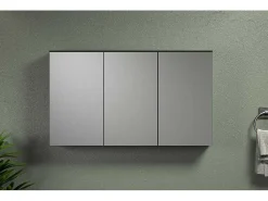 Synnax Spiegelkast 3 Spiegel Deuren Grijs.-Vente-unique Discount