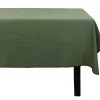 Tafellaken Van Katoen En Linnen Met Zwarte Rand - 170 X 300 Cm - Kaki - Borina-OZAIA Outlet