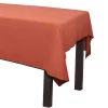 Tafellaken Van Katoen En Linnen Met Zwarte Rand - 170 X 300 Cm - Terracotta - Borina-OZAIA Best