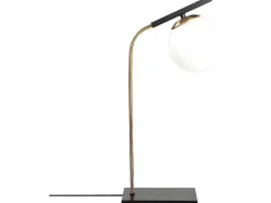 Tafellamp In Art-Decostijl Van Metaal Met Glazen Bol Yildiz - L25 X H55 Cm - Zwart-OZAIA Discount