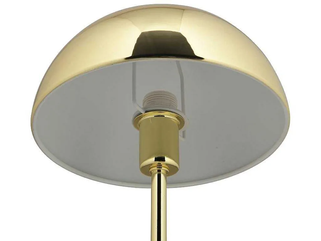 Tafellamp Met Champignonvorm En Vintage-Look Met Messingeffect - D 20 Cm X H 30 Cm - Goudkleurig - Ontario-OZAIA
