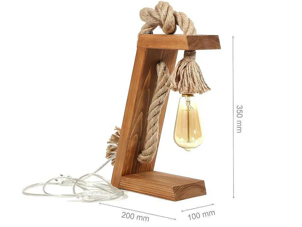 Tafellamp Van Grenen Karatas - Handgemaakt - H35 Cm-OZAIA Online