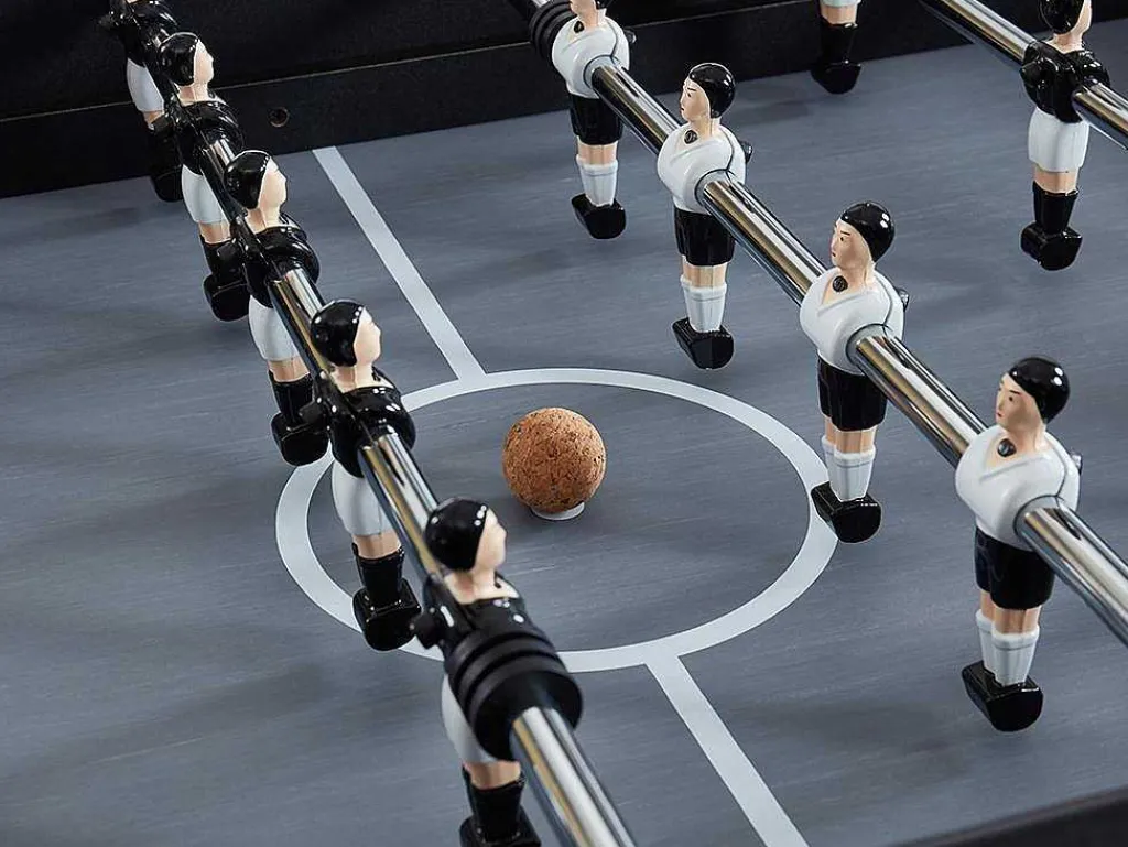 Tafelvoetbal Lionel Van Mdf - L153 X B77,6 X H96 Cm - Zwart-Vente-unique Online