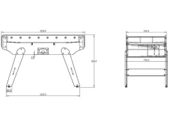 Tafelvoetbal Paulo Van Mdf - L153 X B77,6 X H96 Cm - Eiken-Vente-unique Outlet