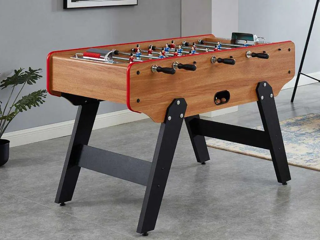 Tafelvoetbal Paulo Van Mdf - L153 X B77,6 X H96 Cm - Eiken-Vente-unique Outlet