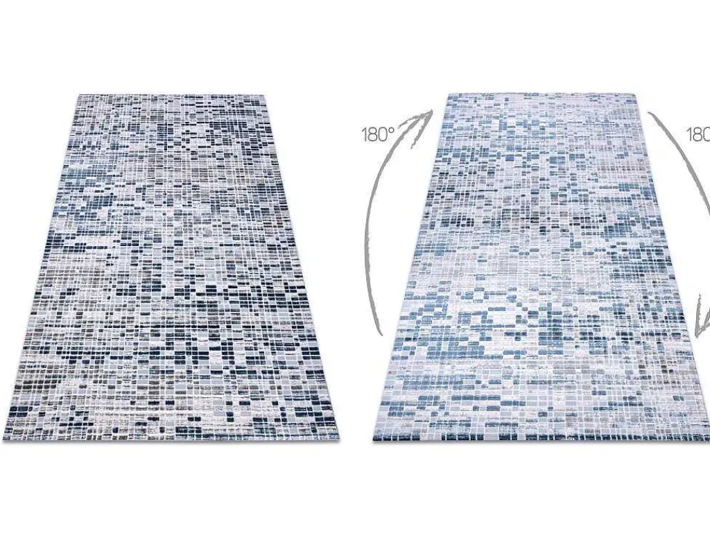 Tapijt Acryl Dizayn 124 Blauw 160X230 Cm-RugsX Discount