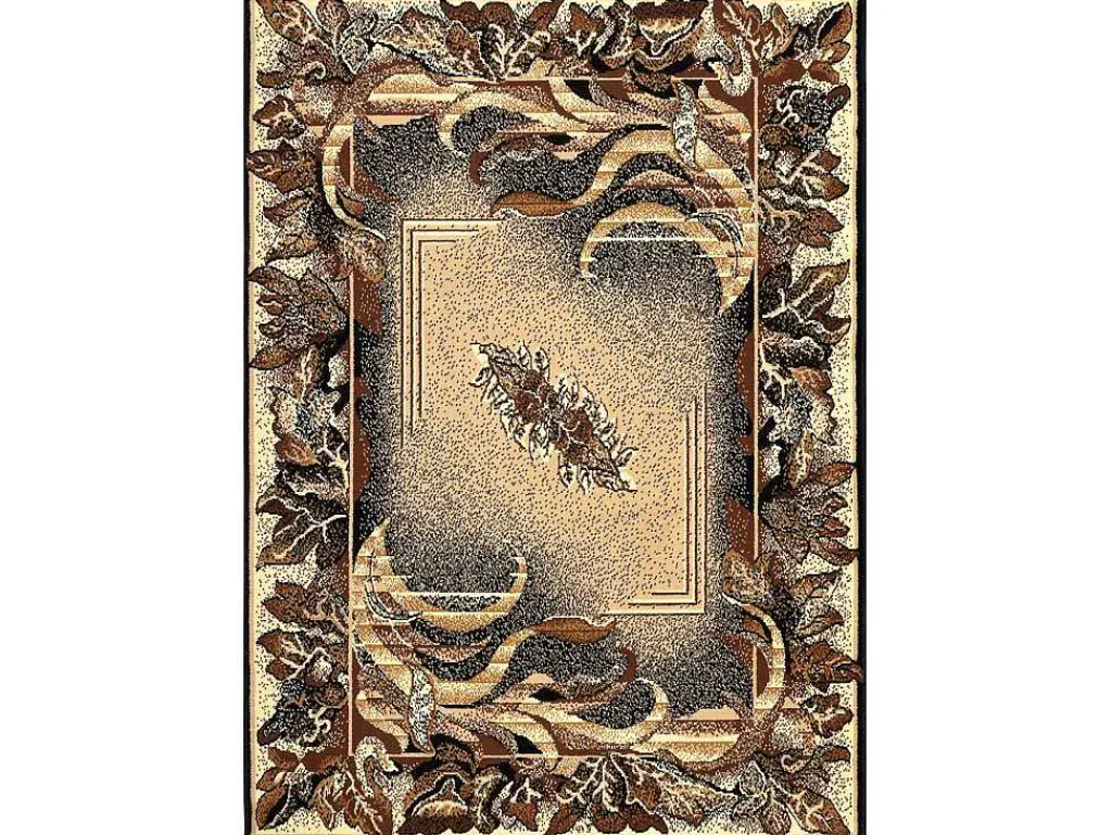 Tapijt Bcf Morad Lisc Bladeren Agawa Klassiek - Beige 140X200 Cm-RugsX Online