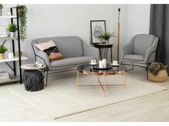 Tapijt Bunny Beige Imitatie Konijnenvacht 140X190 Cm-RugsX Sale