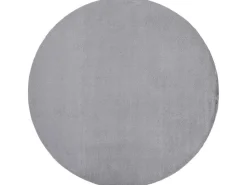 Tapijt Bunny Rond Zilver Imitatie Konijnenvacht Cercle 160 Cm-RugsX Discount