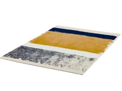 Tapijt Camden - Polyester - 160 X 230 Cm - Mosterdkleur, Marineblauw, Grijs-OZAIA