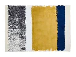 Tapijt Camden - Polyester - 120 X 170 Cm - Mosterdkleur, Marineblauw, Grijs-OZAIA Best