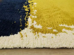 Tapijt Camden - Polyester - 120 X 170 Cm - Mosterdkleur, Marineblauw, Grijs-OZAIA Best