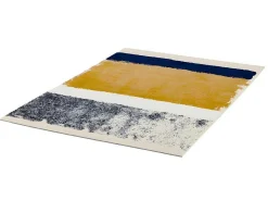 Tapijt Camden - Polyester - 120 X 170 Cm - Mosterdkleur, Marineblauw, Grijs-OZAIA Best