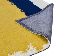 Tapijt Camden - Polyester - 120 X 170 Cm - Mosterdkleur, Marineblauw, Grijs-OZAIA Best