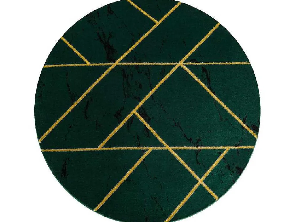 Tapijt Emerald Exclusief 1012 Cirkel - Glamour, Stijlvol Marmer, Geome Cercle 200 Cm-RugsX Hot