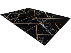 Tapijt Emerald Exclusief 2000 Glamour, Stijlvol Geometrisch, Marmer Zw 120X170 Cm-RugsX Hot