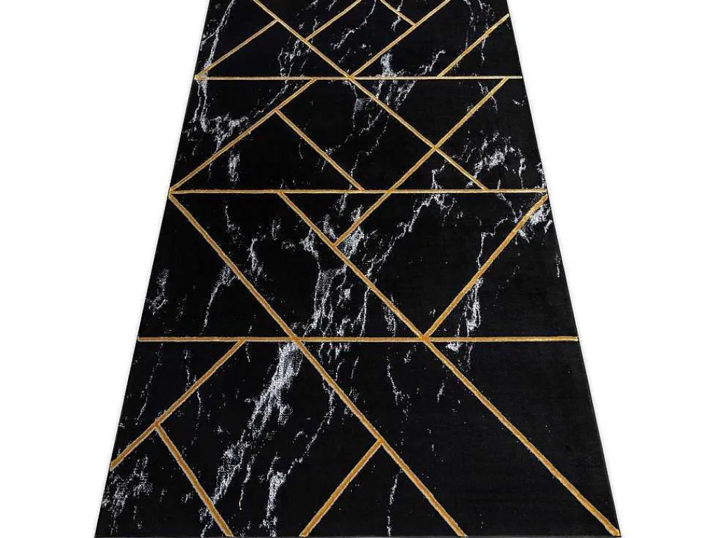 Tapijt Emerald Exclusief 2000 Glamour, Stijlvol Geometrisch, Marmer Zw 120X170 Cm-RugsX Hot
