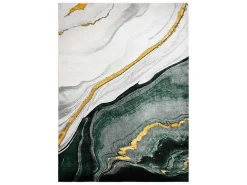 Tapijt Emerald Exclusief 1017 Glamour, Stijlvol Marmer Fles Groen / Go 140X190 Cm-RugsX Sale