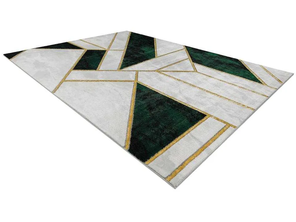 Tapijt Emerald Exclusief 1015 Glamour, Stijlvol Marmer, Geometrisch Fl 120X170 Cm-RugsX Outlet
