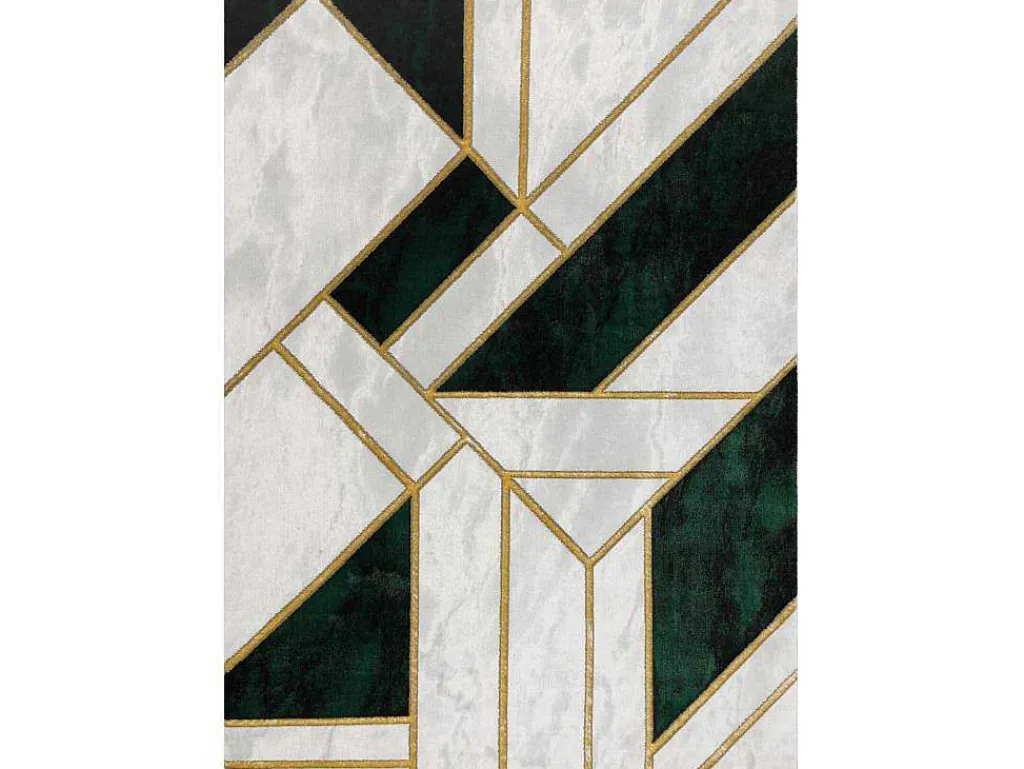 Tapijt Emerald Exclusief 1015 Glamour, Stijlvol Marmer, Geometrisch Fl 120X170 Cm-RugsX Outlet