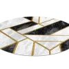 Tapijt Emerald Exclusief 1015 Cirkel - Glamour, Stijlvol Marmer, Geome Cercle 200 Cm-RugsX Outlet