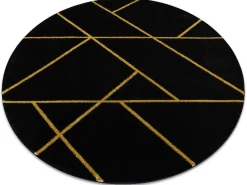 Tapijt Emerald Exclusief 1012 Cirkel - Glamour, Stijlvol Marmer, Geome Cercle 120 Cm-RugsX Best