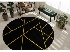 Tapijt Emerald Exclusief 1012 Cirkel - Glamour, Stijlvol Marmer, Geome Cercle 120 Cm-RugsX Best