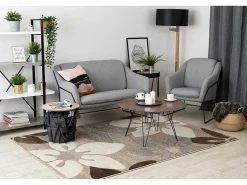 Tapijt Feel 1602/15055 Bloemen , Beige / Grijskleuring 200X290 Cm-RugsX Best
