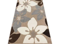Tapijt Feel 1602/15055 Bloemen , Beige / Grijskleuring 200X290 Cm-RugsX Best